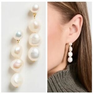 Anthropologie Ciel Pearl Drop Earrings